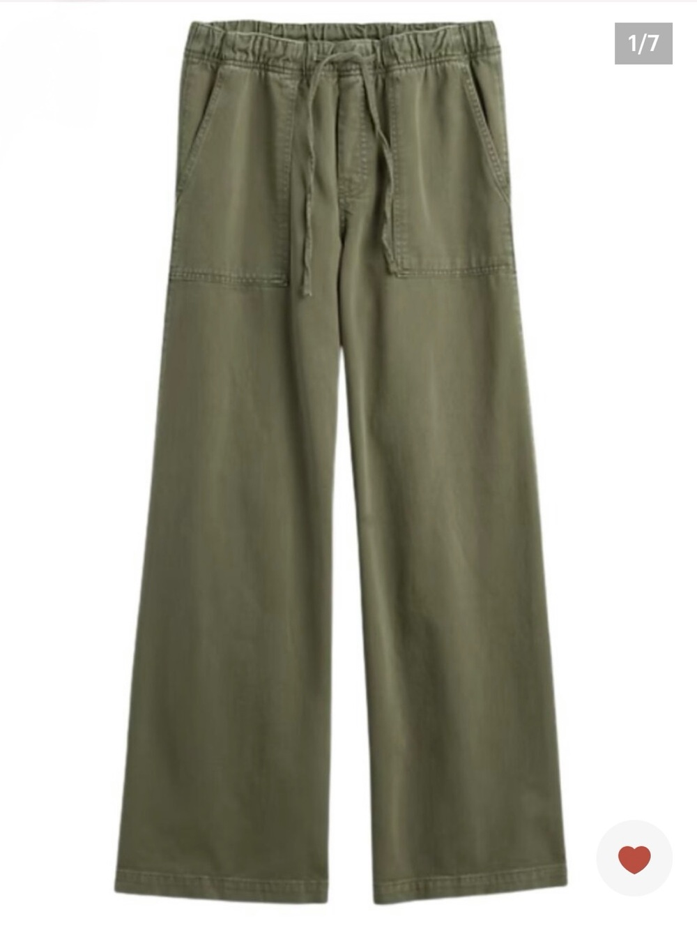 Gap Mid Rise Easy Baggy Pants Olive Green Small NWOT